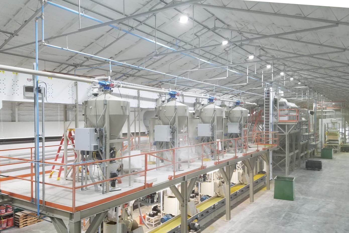 Seed coating line