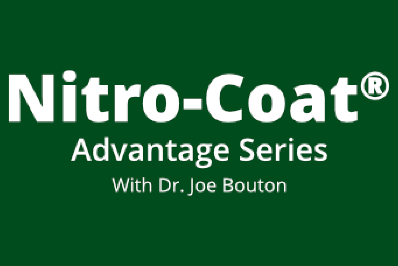 NitroCoat® Advantage Series video poster