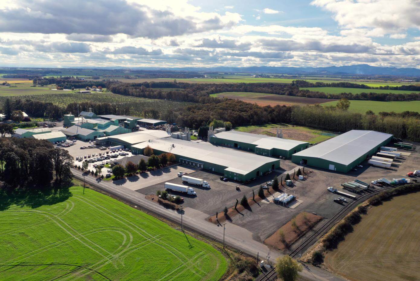 2020 Arial photo of Smith Seed Services facilities in Halsey, OR