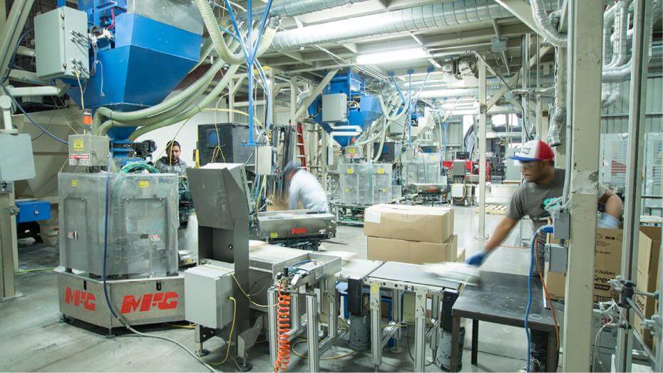 Men working on a production line.