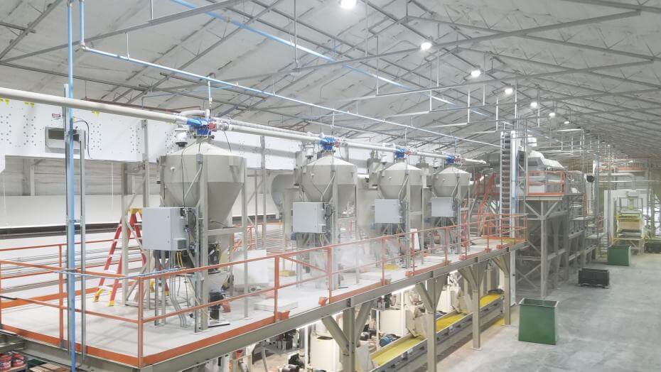 Seed coating line